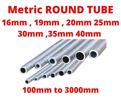 Aluminium round tube metric - aluminium,