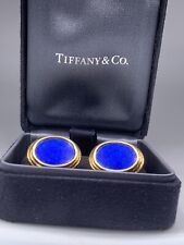 Tiffany & Co Germany Lapis Lazuli Cufflinks set in 18ct Yellow Gold