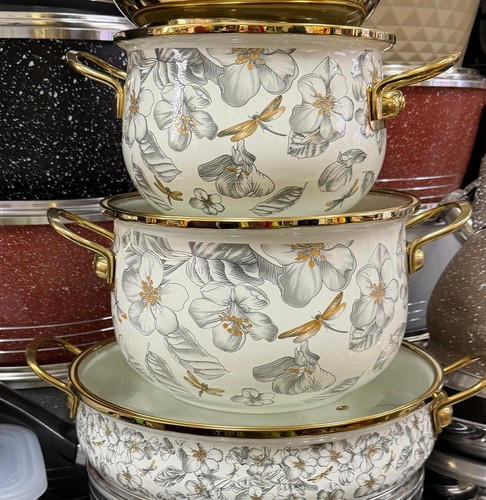 Enamel ware cooking pot - cooking,