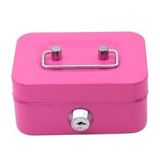 Metal Cash Box Lockable Metal Petty Coin Money Key Lock Safety Store Box