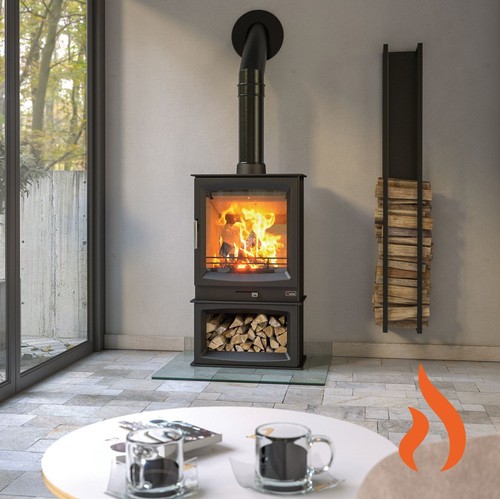Burnbright with logbox stove - with,