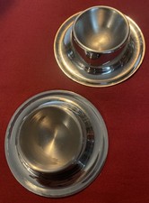 Pair Vintage/Retro Stainless Steel Egg Cups c.1960's-1970’s