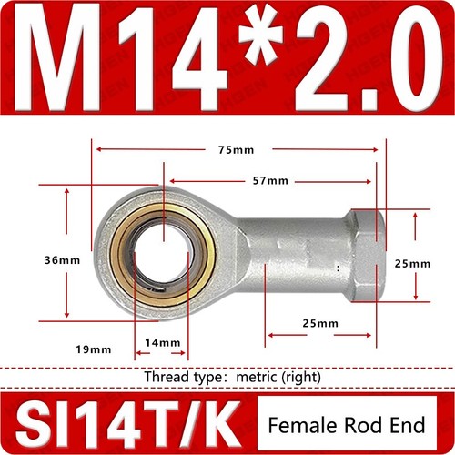 Female rod end bearing - female, rose