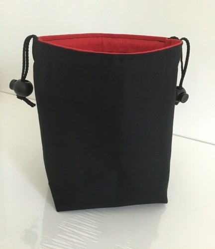 Dice bag black - black/red, square