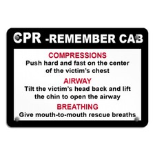 Horizontal Metal Sign Cpr