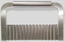 Stainless Steel Potato Crinkle Cutter Chipper Dough Vegetable Wavy Chopper Salad