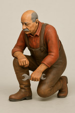 Scale Model Older Tugboat Engineer Figure M34