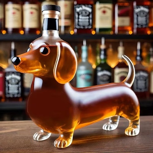 Whiskey dachshund bottle - whiskey,
