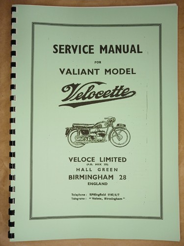 Velocette valiant models - velocette,