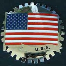 UNITED STATES FLAG CAR GRILLE
