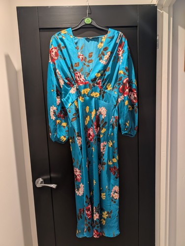 Zara floral blue dress - blue,