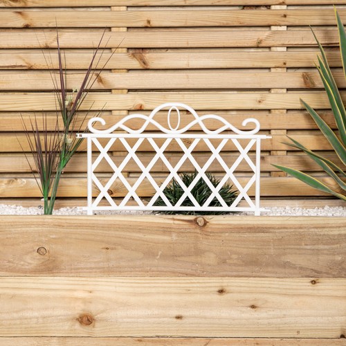27cm white plastic garden - white,