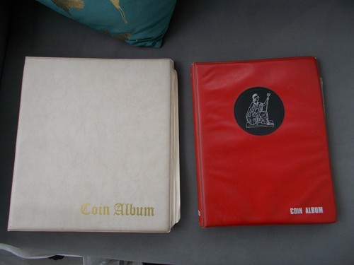 Vintage coin albums - coin, with