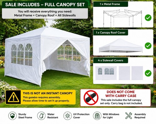 Neo 3x3m gazebo - light, weight