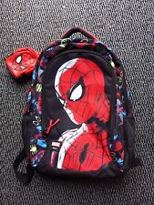 Marvel Spider-man Back pack / school bag Includes Spiderman Keyring Purse 