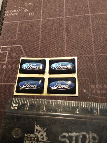 Ford car resin stickers - 4x,