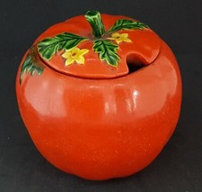 Japanese Maruhon Marutomoware vintage Art Deco oriental antique tomato jam pot