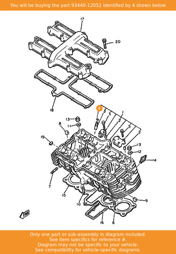 Yamaha circlip 93440 12052 - yamaha, 93440-12052