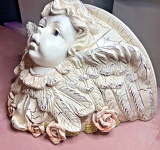Cherub Angel Resin Wall Shelf Display Roses - Shabby Chic *Free Shipping