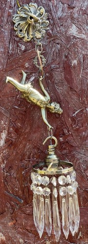 Cherub crystal glass brass - cherub,