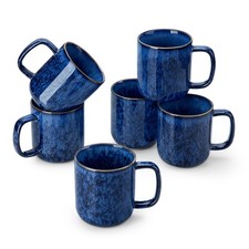 vancasso STARRY 6-Piece Stoneware Coffee Mug Set 360 ml / 480 ml Coffee Tea Cups