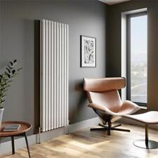 Vertical Oval Tube Double Panel Designer Radiator - 1800 x 600mm White 20 Tubes