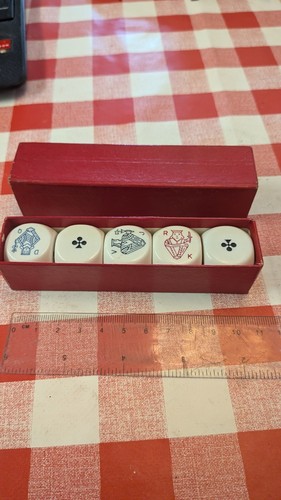Poker dice full size vintage - size,