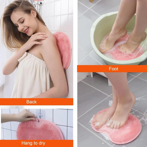 Silicone foot scrubber - foot, mat