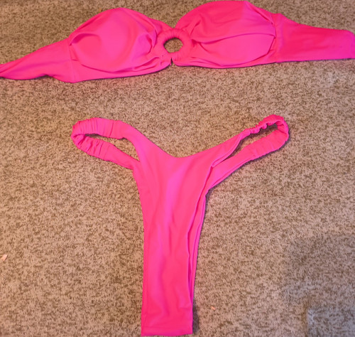 Pink cut out wide strap - pink, cut-out