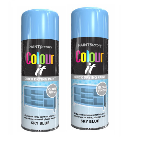 Sky blue aerosol spray - ,