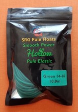 10 Metre Pack of High Quality Hollow Pole Elastic - Green 14-16 (Diameter 2.5mm)