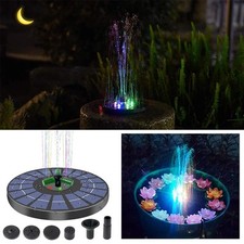 Solar Fountain Garden Landscapes LED Lights Outdoor Ornament Water Fountain G7V3
