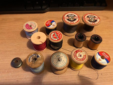 13 Vintage Sewing Cotton Reels
