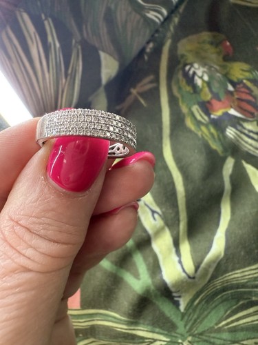 Platinum diamond ring - platinum, &