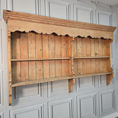 Antique pine wall shelf - pine,
