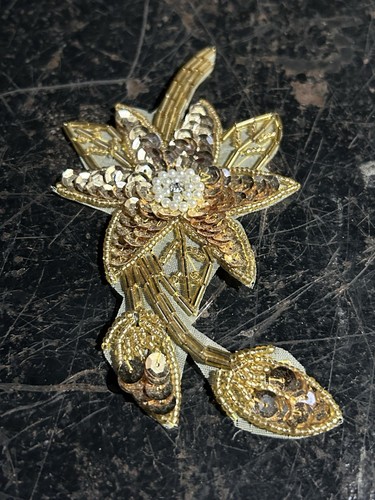 Beaded sequin flower patch - flower,