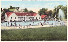 Vintage Postcard 1949 US  "Swimming Pool, Waukesha, Wis" *Worldwide ship*