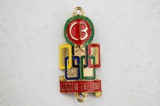 CLAUD BUTLER LONDON VINTAGE BICYCLE METAL BRASS ENAMEL HEADBADGE