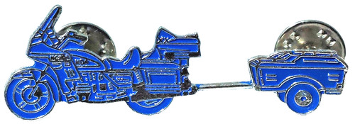 Motorcycle trailer lapel pin - motorcycle,