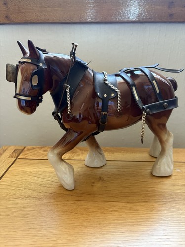 Ceramic clydesdale horse - ceramic,