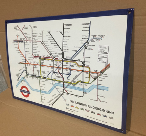 London underground map metal - london,