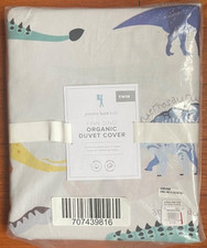 NEW RARE SOLD OUT POTTERY BARN Kids Organic Cotton Finn Dino Duvet TWIN DINOSAUR