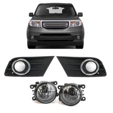For Honda Pilot 2012- 2015 Bumper Fog Light Lamp Cover&Chrome Trim&Wiring Switch