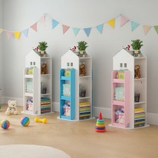 Neo House Shaped 360° Rotating Kids' Children's Freestanding Bookshelf Bookcase
