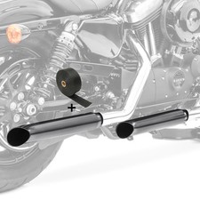 Set 2x Exhaust + wrap for Yamaha XV 1100/ 750 Virago TO2