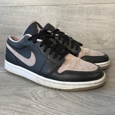 Nike Trainers Mens Black Iced Lilac Size 8 Leather Low Air Jordan 1 DV1309-051