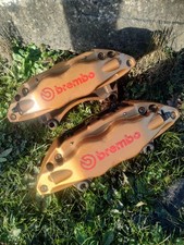 SUBARU IMPREZA STI 01-07 FRONT BREMBO CALIPERS NEWAGE GOLD JDM
