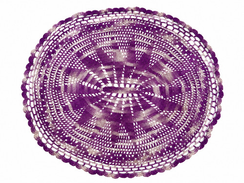 Vintage purple lace crochet - purple,