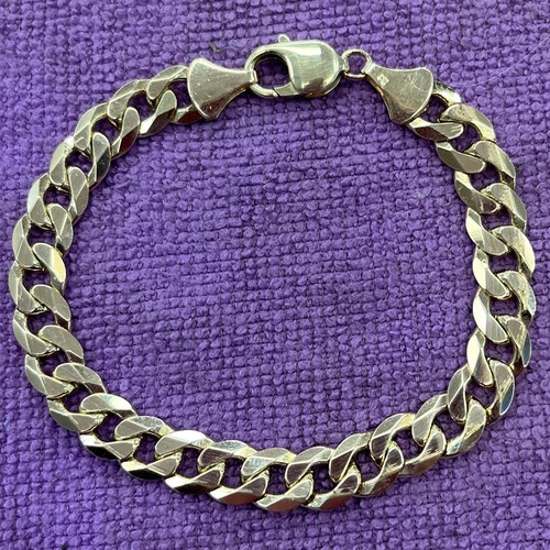 9ct gold curb bracelet - 9ct,