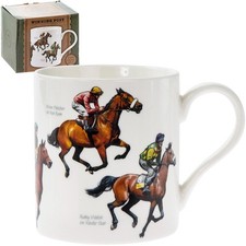The Leonardo Collection Winning Post Horse Racing Mug 300ml | Fine China Boxed